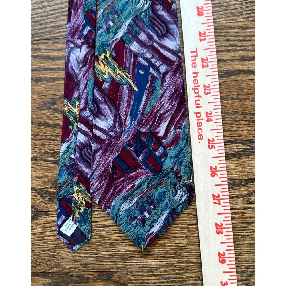 Deadstock Jerry Garcia Banyan Trees Silk Tie Mens OS Psychedelic Grateful Dead